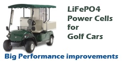 Golf car LiFePO4 batteries